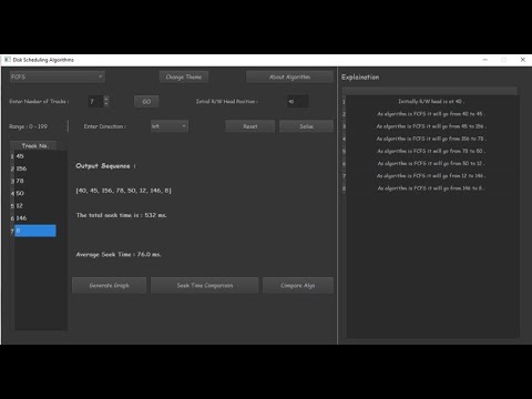Operating System Virtual Lab Disk Scheduling Algorithm