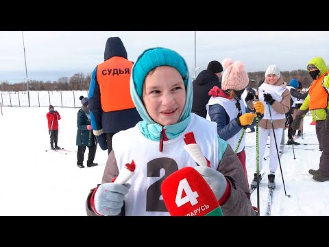 Гомель продолжает принимать областные соревнования по биатлону «Снежный снайпер» видео