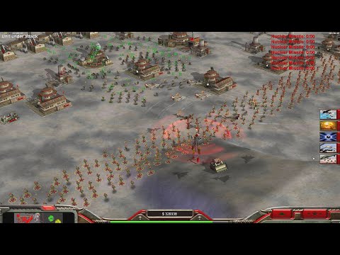 CHINA Infantry $10k - Command & Conquer Generals Zero Hour - 1 vs 6 HARD Random Gameplay