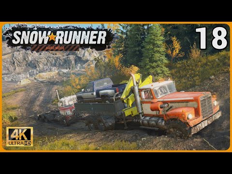 New Truck Unlocked - International Transtar 4079A | SnowRunner Hard Mode #18 [PS5 4K]