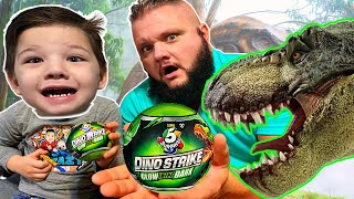 Download lagu CALEB PRETEND PLAY DINOSAUR EGG HUNT! Searching For ZURU 5 SURPRISE DINO STRIKE SURPRISE TOYS! mp3