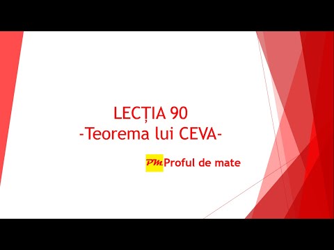 LECȚIA 90: Teorema lui CEVA #profuldemate #REZOLVteme #matematica #scoala