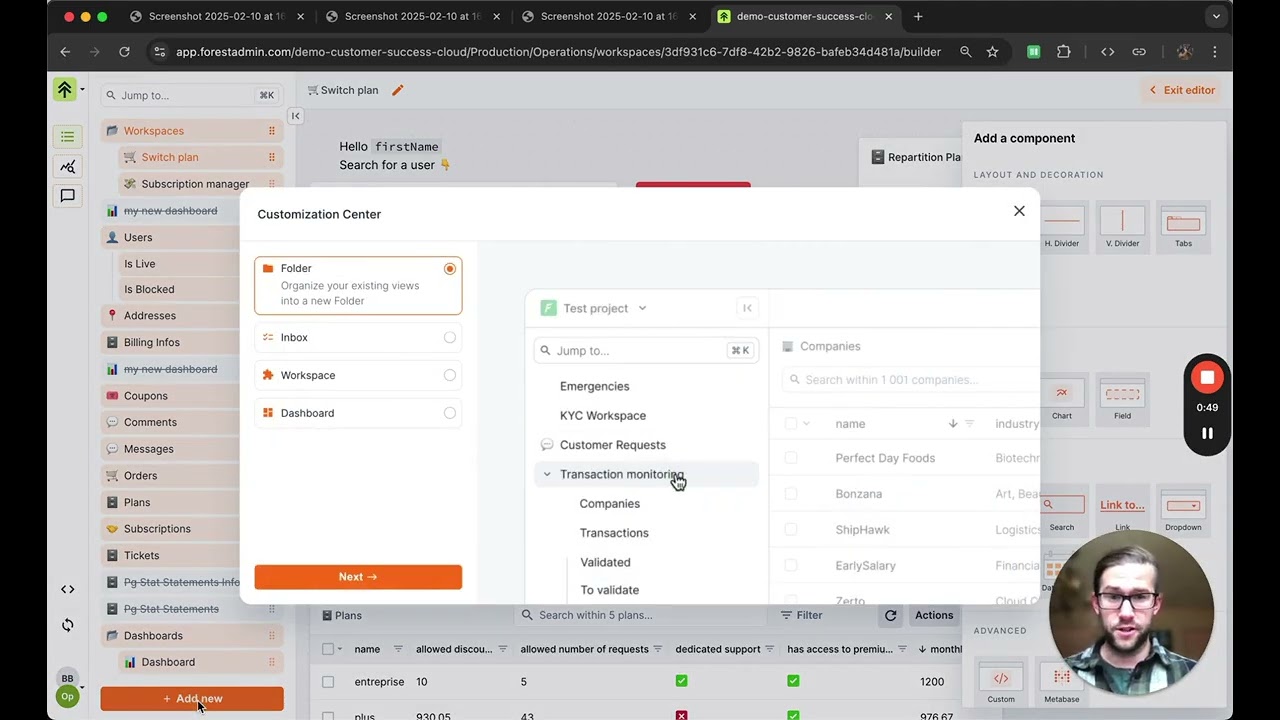Process focused navigation & Customization Center