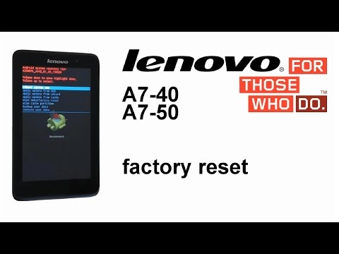 Lenovo TAB 2 A7-50, A7-40, A7-30, A3500 - Hard Reset, Screen Password Lock Removal Reset button