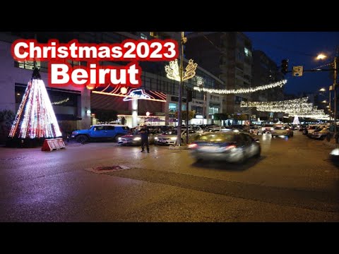 Beirut, Lebanon🎄🇱🇧Christmas 2023 Zalka Market Walk Tour Lights & Christmas Vibes