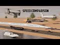 SPEED COMPARISON 3D Fastest Man Made Objects 3d Comparison