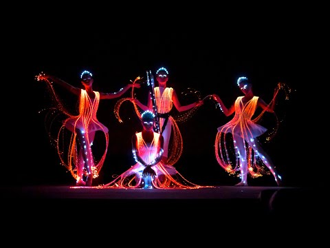 Light Orchestra Ballerinas by Oleg Struke - LED ballerinas with electro harp