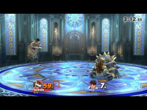 smash 4 venus - psy(bowser) vs hadoken (ryu)