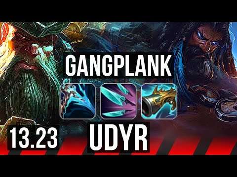 GANGPLANK vs UDYR (TOP) | 1500+ games, 1.9M mastery, 6 solo kills, 13/2/6 | NA Master | 13.23