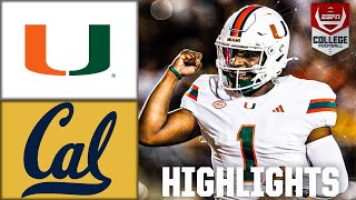 Miami Hurricanes vs California Golden Bears  Full Game Highlights  ESPN College Football