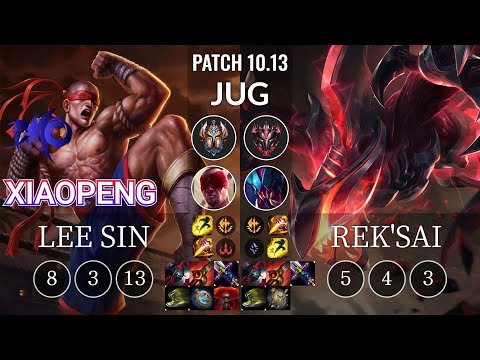 DMO Xiaopeng Lee Sin vs Rek'Sai Jungle - KR Patch 10.13