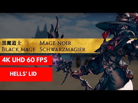 FFXIV STORMBLOOD: Hells' Lid - BLACK MAGE GAMEPLAY 74 [4K/60FPS]