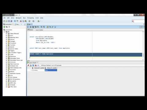 Oracle Sql Video Tutorial 29 Count Function