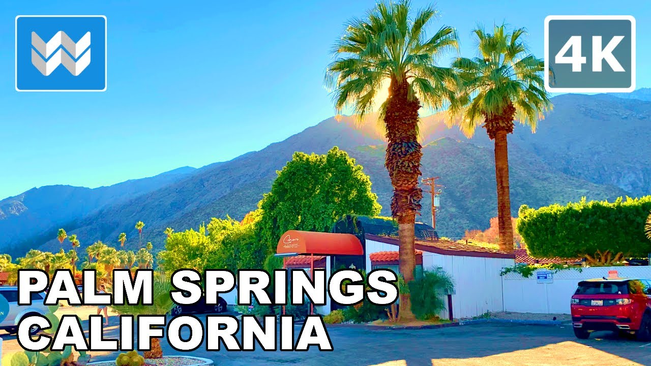 Immersive street-level walking tour through Palm Springs, CA, United States, showcasing authentic urban landscapes, local architecture, and the vibrant atmosphere of the city's neighborhoods