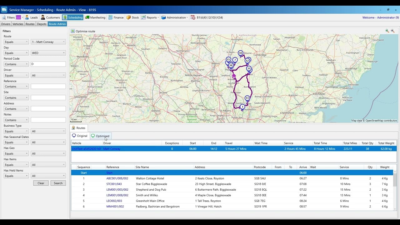Route Admin Overview