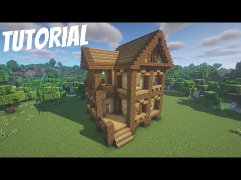 Minecraft Tutorial: How to Build a Large Wooden House