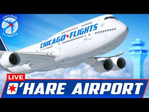 🔴LIVE HIGH ABOVE CHICAGO O'HARE AIRPORT PLANE SPOTTING | SIGHTS & SOUNDS of PURE AVIATION | AVGEEK