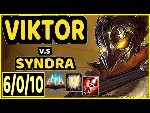 T1 FAKER (VIKTOR) vs SYNDRA - 6/0/10 KDA MID CHALLENGER GAMEPLAY - KR