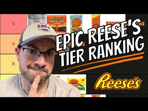 TIER RANKING REESE'S PEANUT BUTTER SNACKS | REESE'S PIECES | PB CUPS | CANDY BARS | E166
