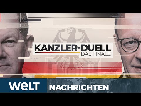 SCHICKSALSWAHL IN DEUTSCHLAND: Merz vs. Scholz im Kanzler-Duell - Das Finale! | WELT STREAM
