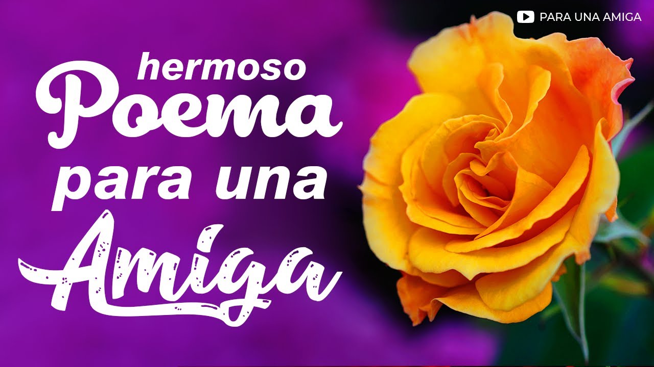 🌷 El poema más hermoso para mi AMIGA MARAVILLOSA 💌 Lindos Poemas de Amistad para una DEDICAR