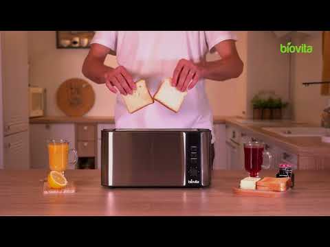Prajitor de Paine Biovita ELITE-2, din Inox, 1000W, 6 Trepte, Afisaj Digital, Argintiu - eMAG.ro