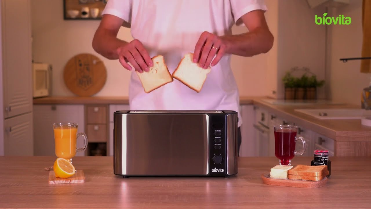 Prăjitor de pâine cu carcasă din inox, 1000W, ELITE-2, argintiu