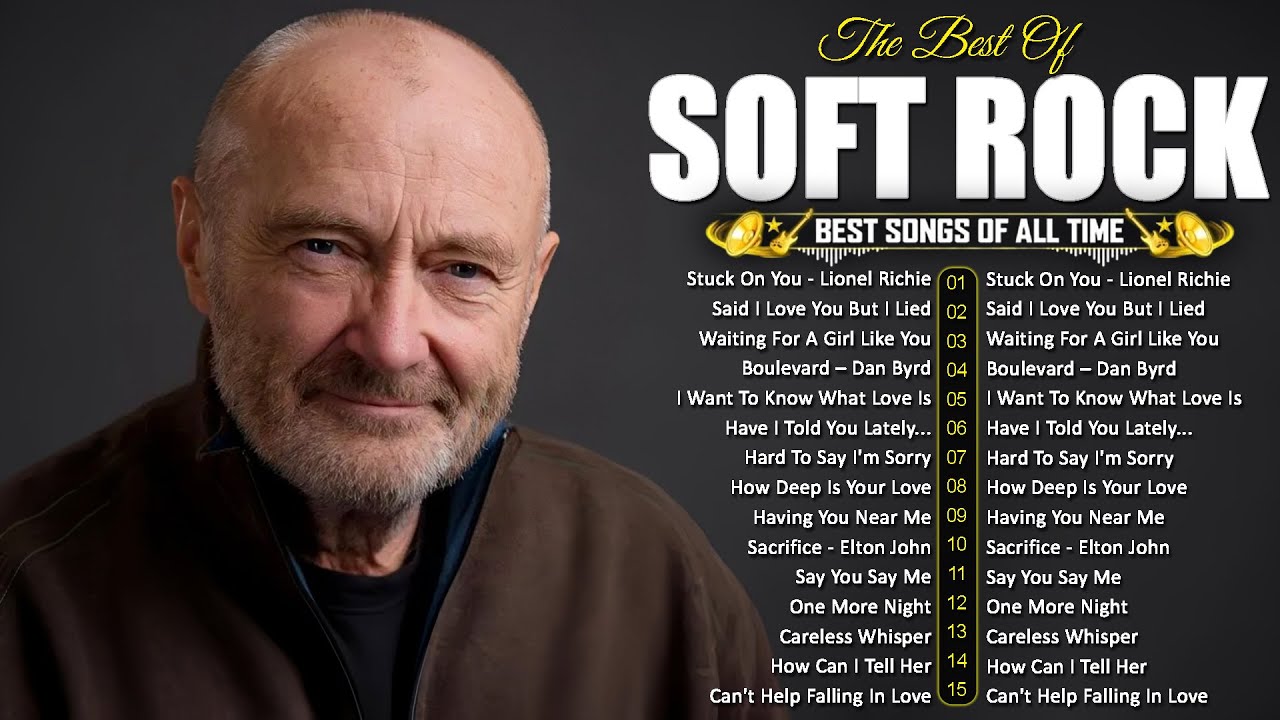 Phil Collins, Rod Stewart, Elton John, Michael Bolton, Bee Gees | Best Soft Rock Songs 70s 80s 90s