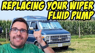 Replacing your windshield wiper fluid pump on a G20 Van | jamzDOTnet #480 |