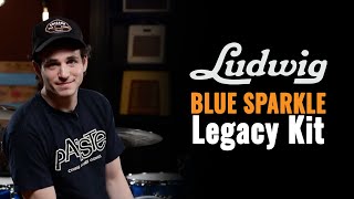 Ludwig Blue Sparkle Legacy Drum Kit with Paiste Cymbals | Chicago Drum Exchange Demo