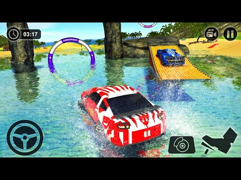 Floating Water Surfer Car Driving Games - Beach Racing Games - Android Gameplay