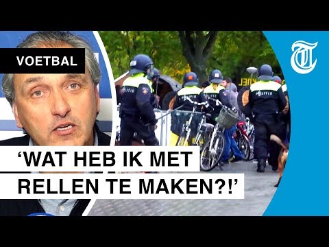 Trainer woest om rellende voetbalsupporters