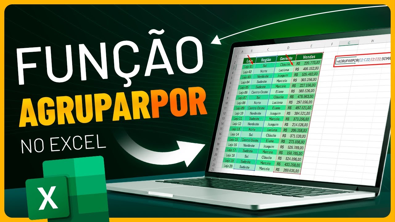 NOVIDADE NO EXCEL: FUNÇÃO AGRUPARPOR 🤩