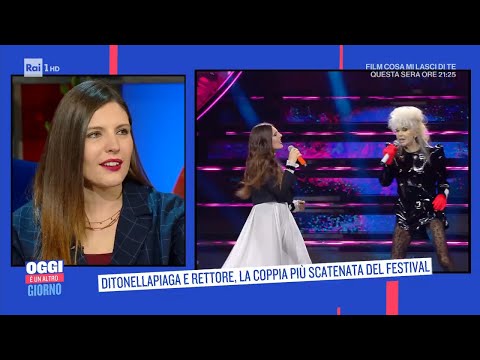 Ditonellapiaga e Rettore, la coppia più scatenata del Festival - Oggi è un altro giorno 09/02/2022