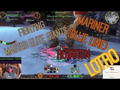 LOTRO: MARINER (blue line) Rotation while killing MASTER ELITE GIANTS