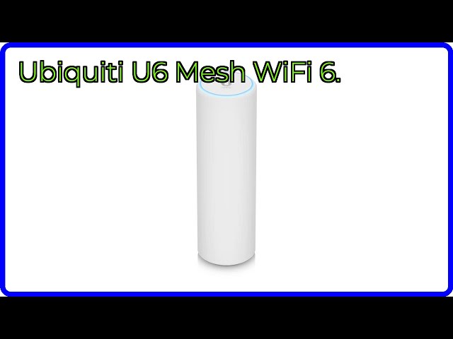 Vídeo relacionado con Ubiquiti U6 Mesh 4800 Mbit/s Bianco Supporto Power Over Ethernet [poe] (u6 Mesh Uk - Warranty: 24m)