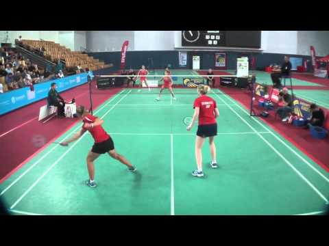 TV Court GJ2013 // Gabriele & Stefani Stoeva vs. Julie Finne-ipsen & Rikke Soby Hansen (1st set)