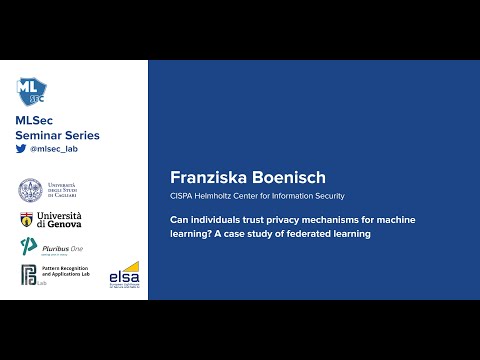 Machine Learning Security Seminar Series - Franziska Boenisch (CISPA)