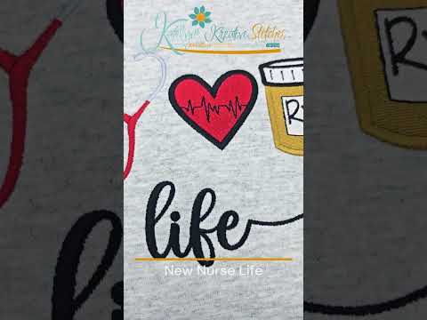 Nurse Life Icon Embroidery 