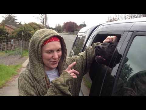 Adrienne Floreen gets licked in the face by a dog (2013)