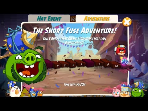 Short Fuse Adventure level 10 without Chuck | Angry Birds 2
