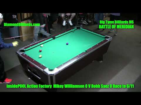 The Battle Of Meridian 9 Ball  Robb Saez VS Mikey Williamson at Big Tyme Billiards, MS