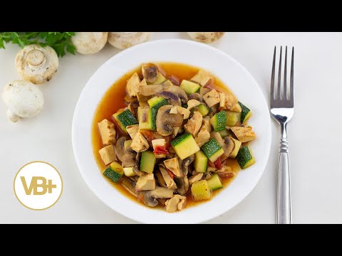 Veganer Gemüseeintopf mit Soja Schnetzel | Stoffwechselkur Diätphase Rezept | VitalBodyPLUS