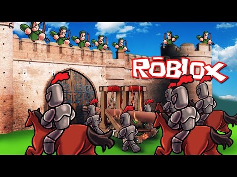Roblox | MEDIEVAL CASTLE SIEGE - Roblox Valor! (Knights, Horses, Catapults)