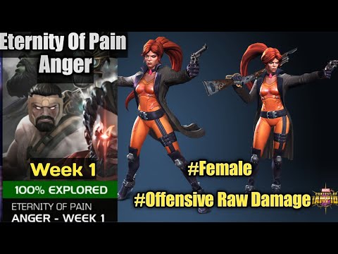 Eternity Of Pain Anger week 1 #Female and #OffensiveRawDamage - Marvel Contest of Champions