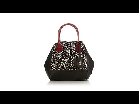 Sharif Amy Leather and Haircalf Tote/Satchel