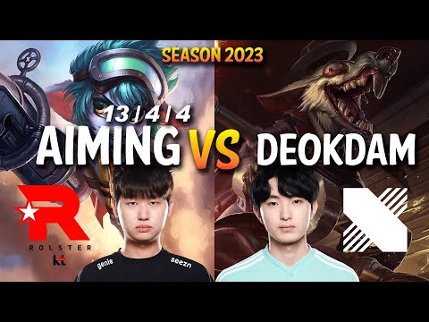 KT Aiming vs DRX Deokdam - Aiming TRISTANA vs TWITCH ADC - KR Ranked
