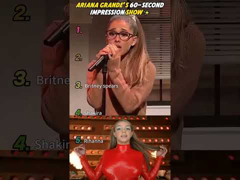 Ariana impersonates 5 famous singers in just one minute!  🎤🎶#arianagrande #singer #rihanna #funny
