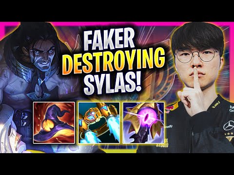 T1 FAKER DESTROYING WITH SYLAS! - T1 Faker Plays Sylas MID vs Taliyah!