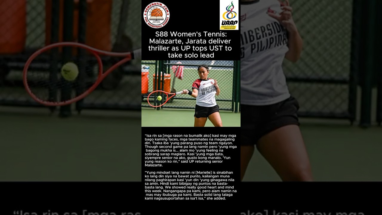 UAAP Women's Tennis: UP wins nail-biter vs defending champion UST